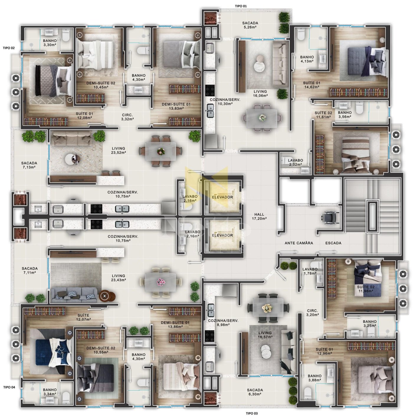 Apto 2001 Garden Square Residence 
